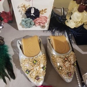 Rhinestone butterfly flats